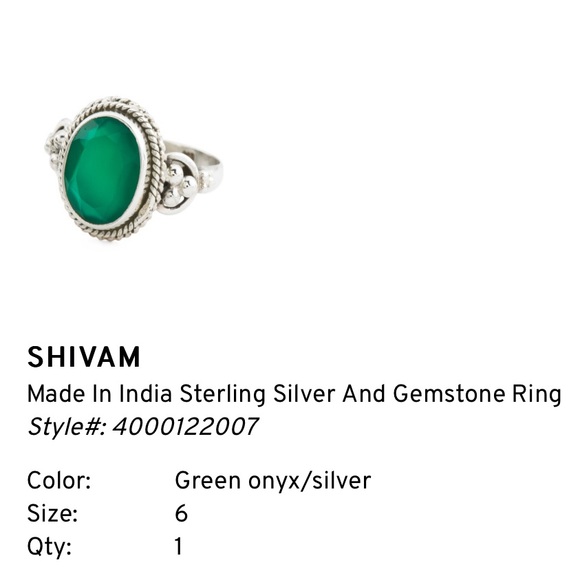 Green Onyx Ring - Picture 2 of 2